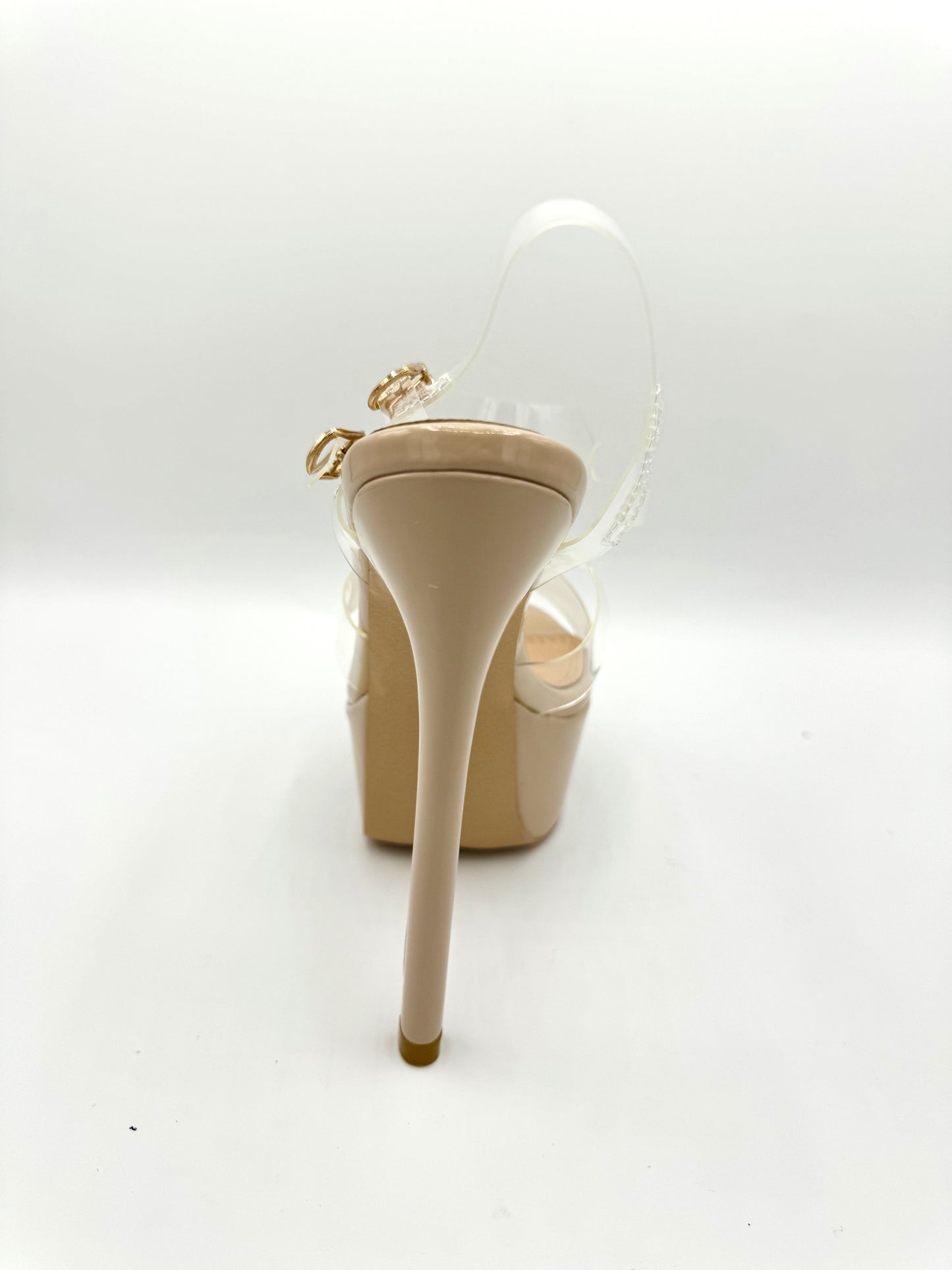Platform Heel Lucite - Cashew