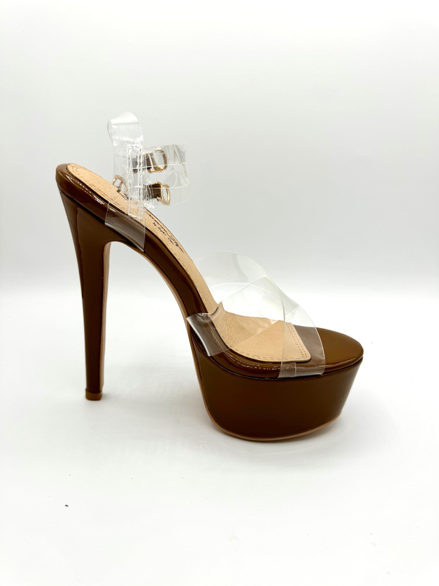 Platform Heel Lucite - Cinnamon