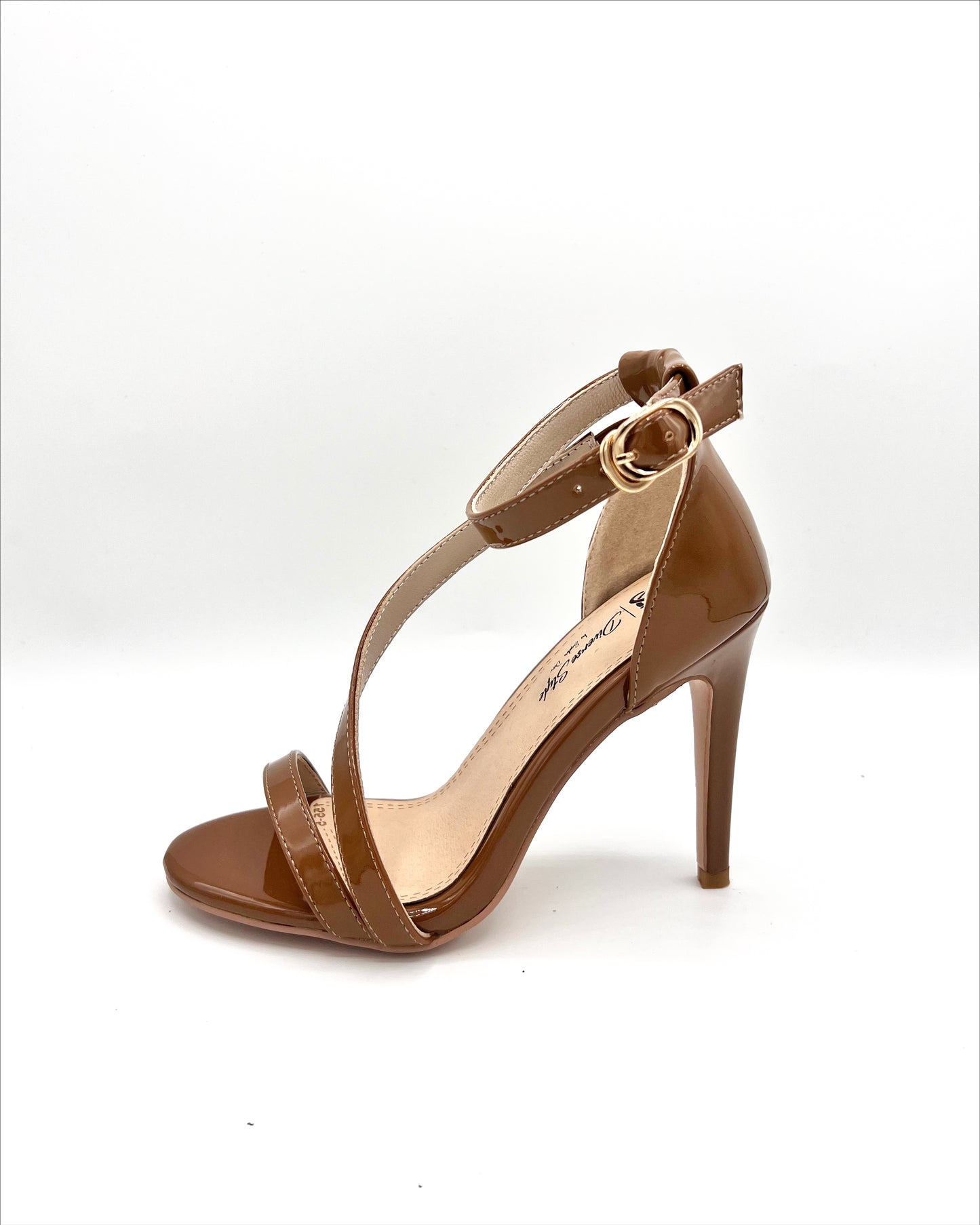 Crossover Strap Heel - Cinnamon