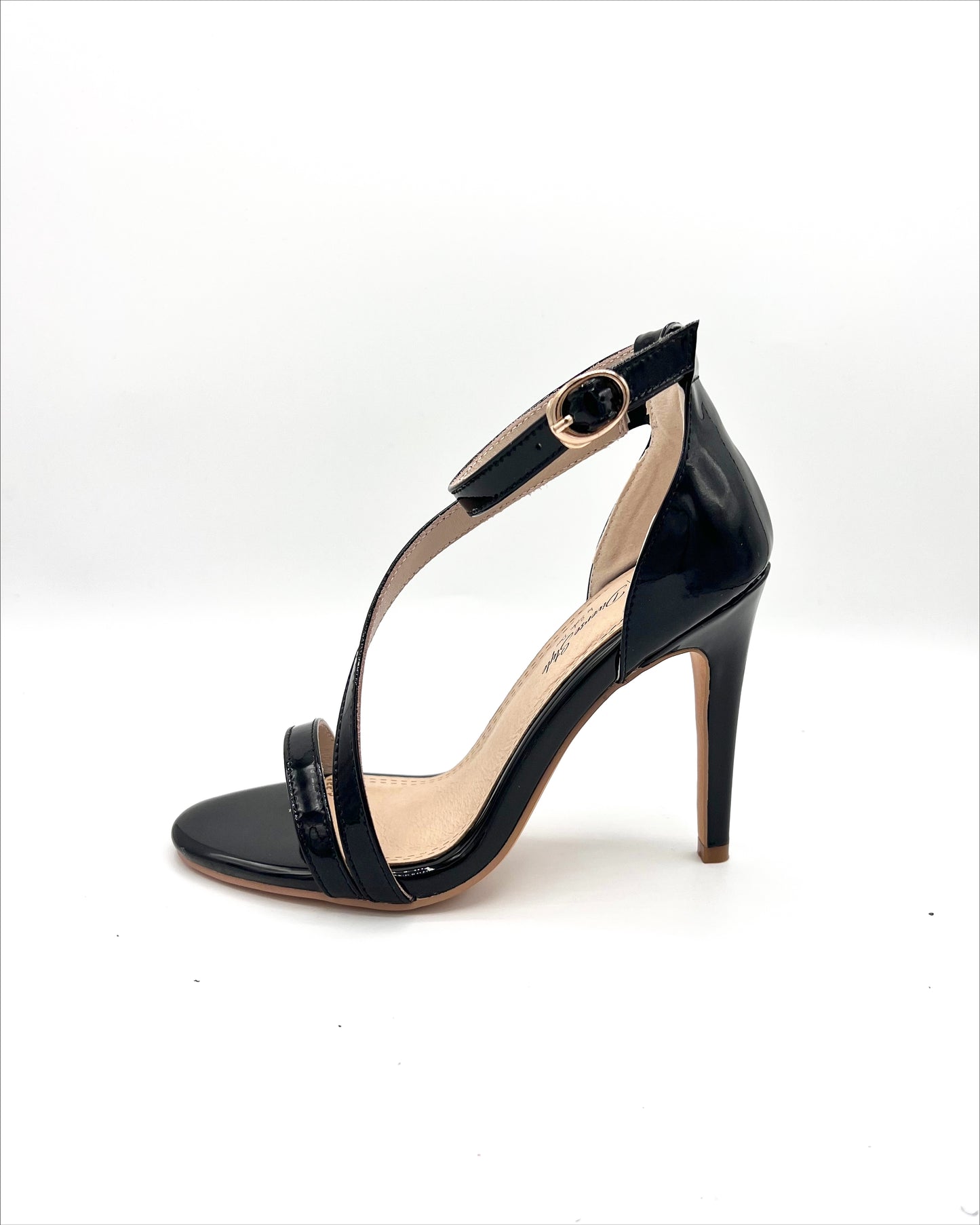 Crossover Strap Heel - Onyx