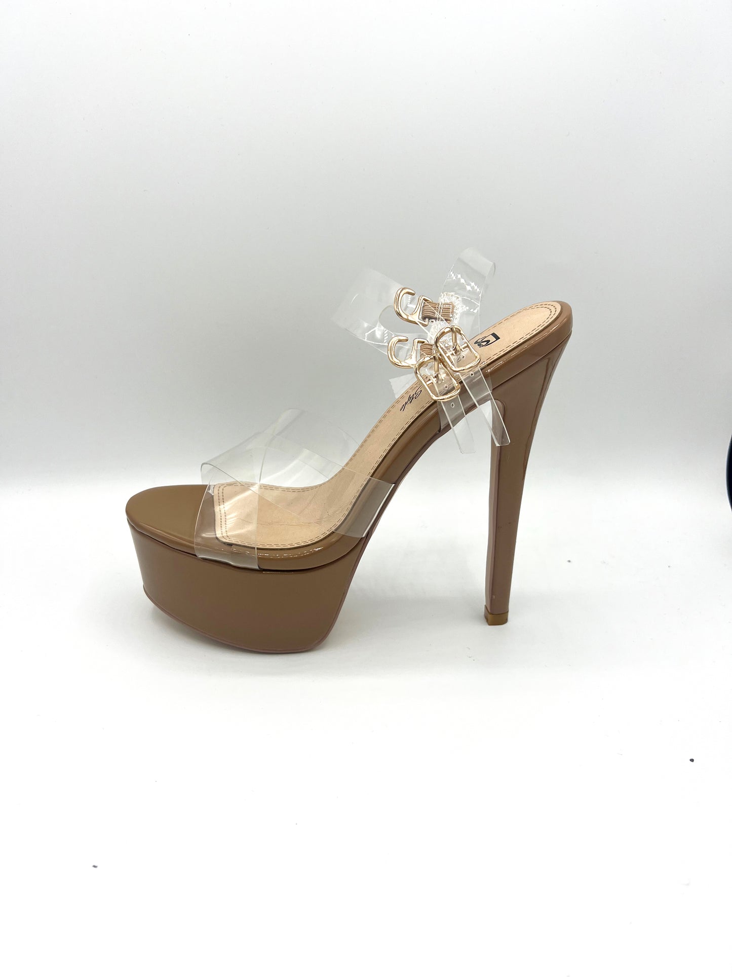 Platform Heel Lucite - Oatmeal