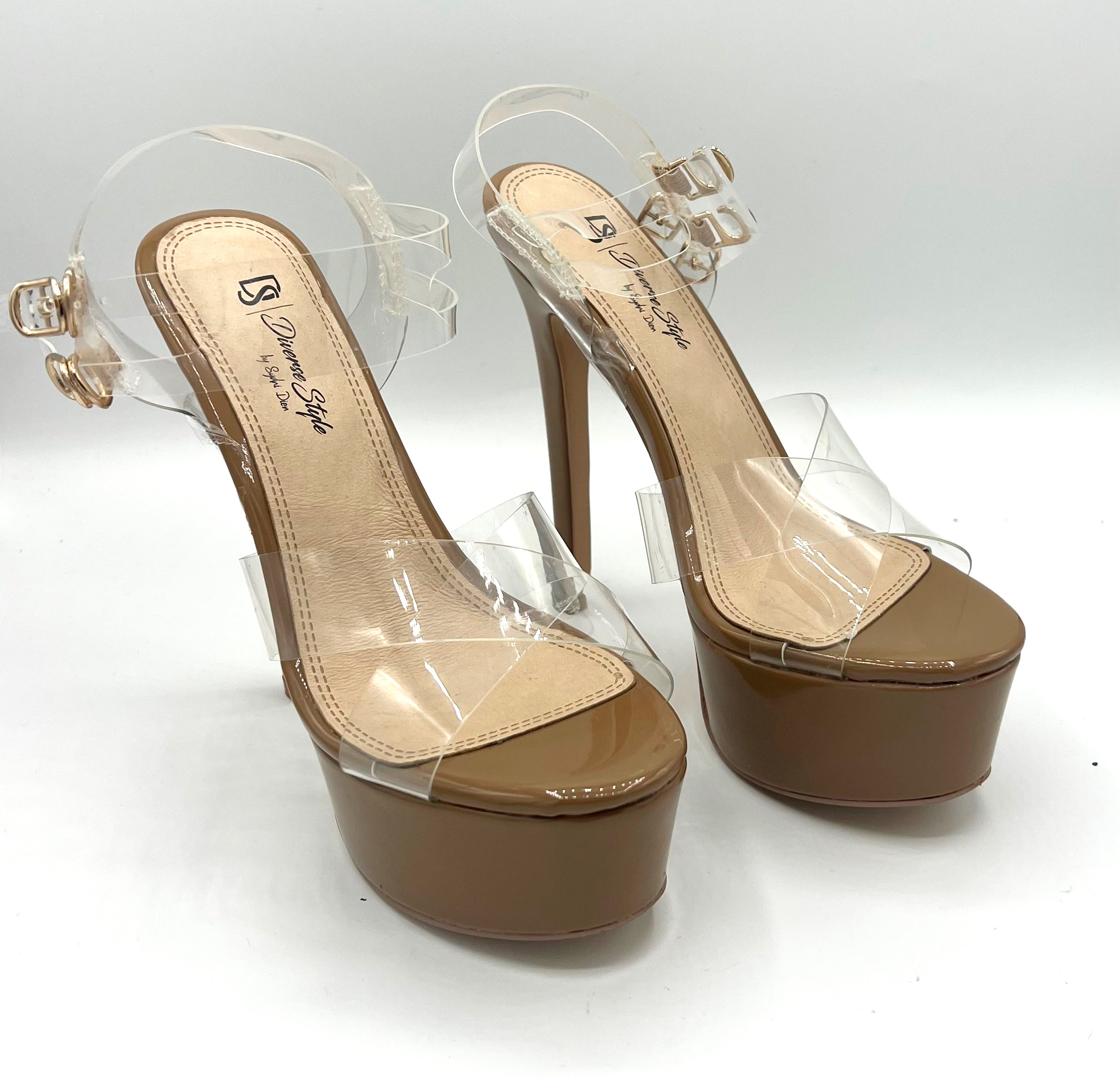 Platform Heel Lucite - Oatmeal â Diverse Style by Sydni Dion