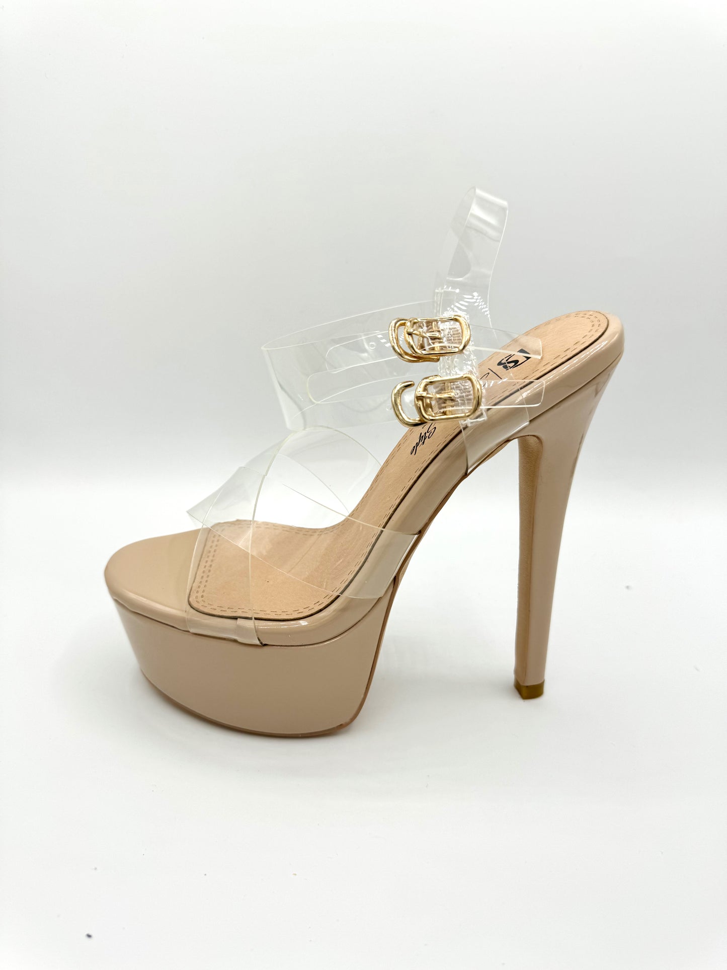 Platform Heel Lucite - Cashew