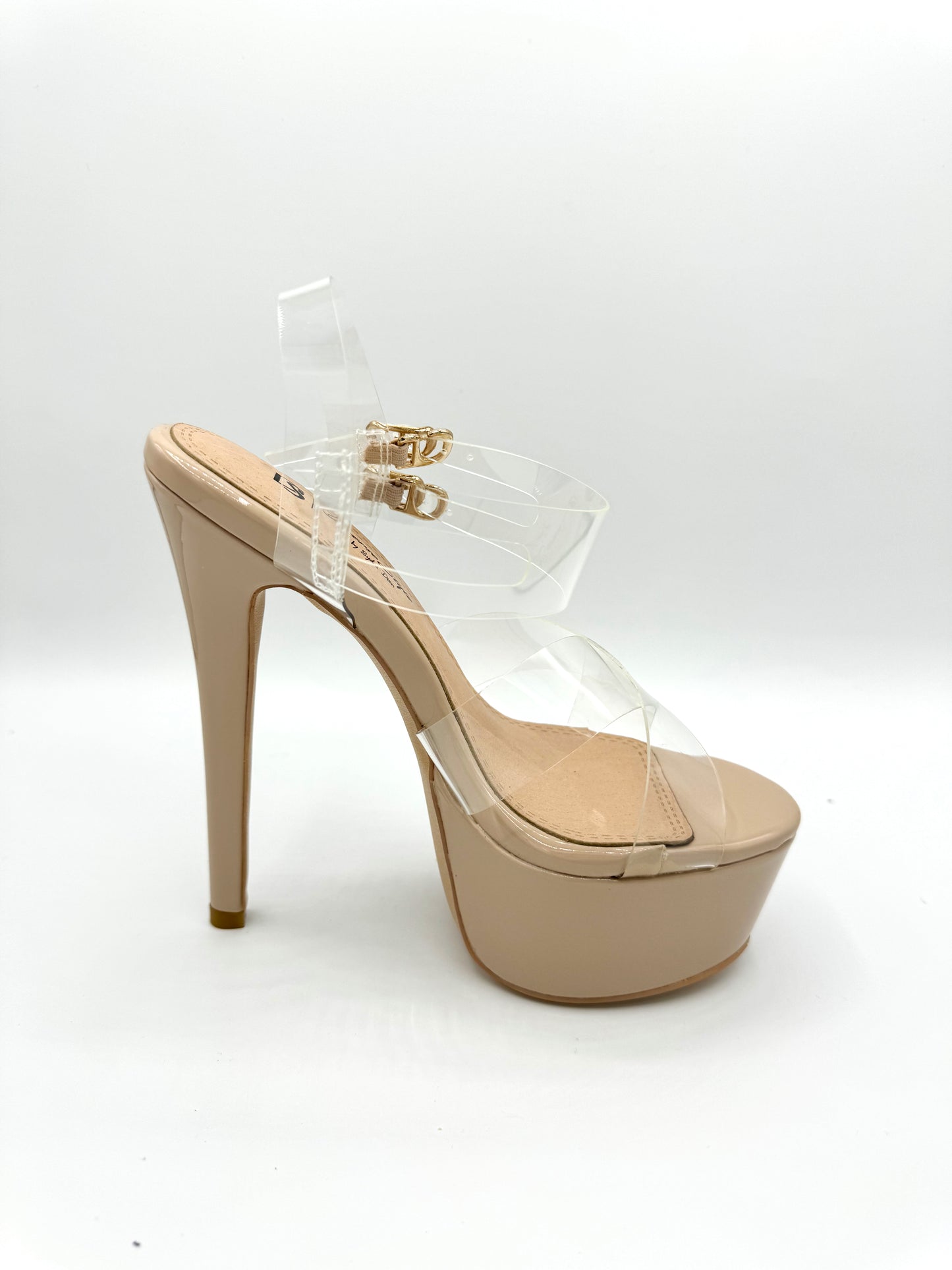 Platform Heel Lucite - Cashew