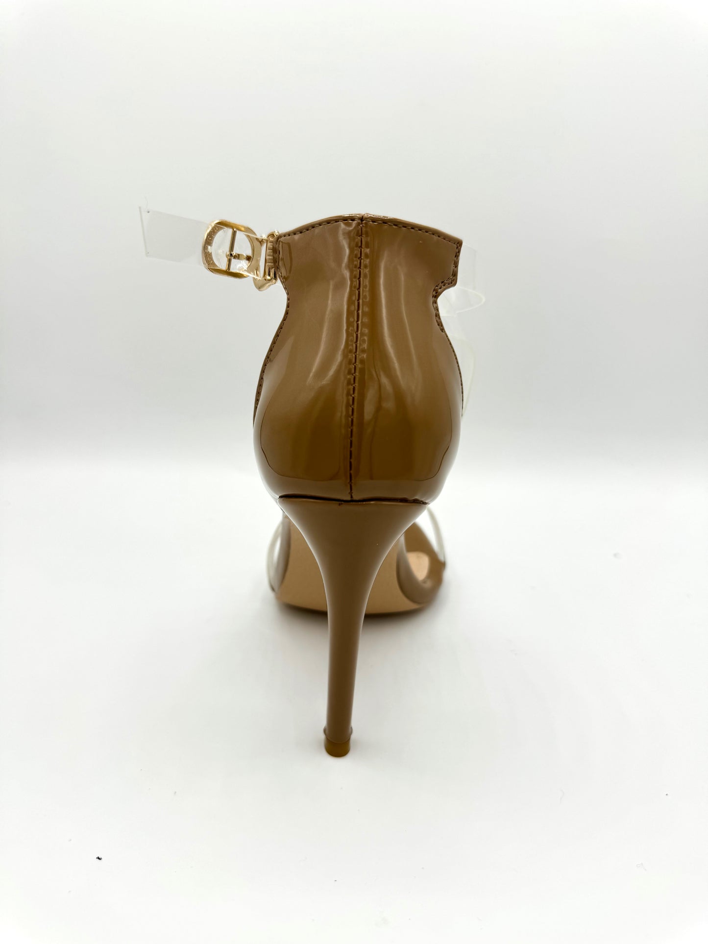 Crossover Strap Heel - Lucite Oatmeal