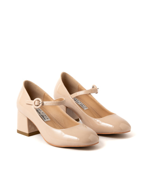 Mary Jane Heel - Cashew