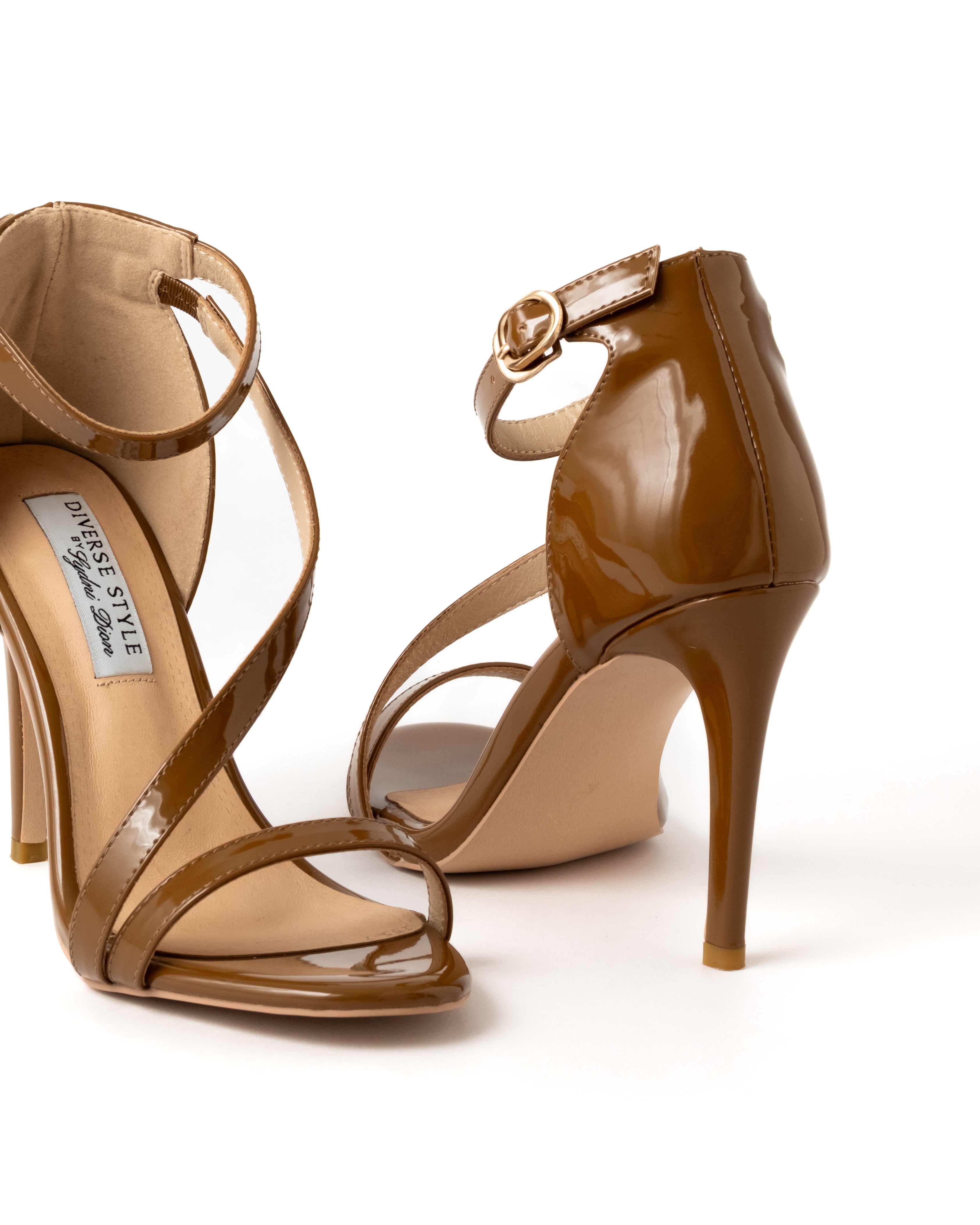 Crossover Strap Heel - Cinnamon