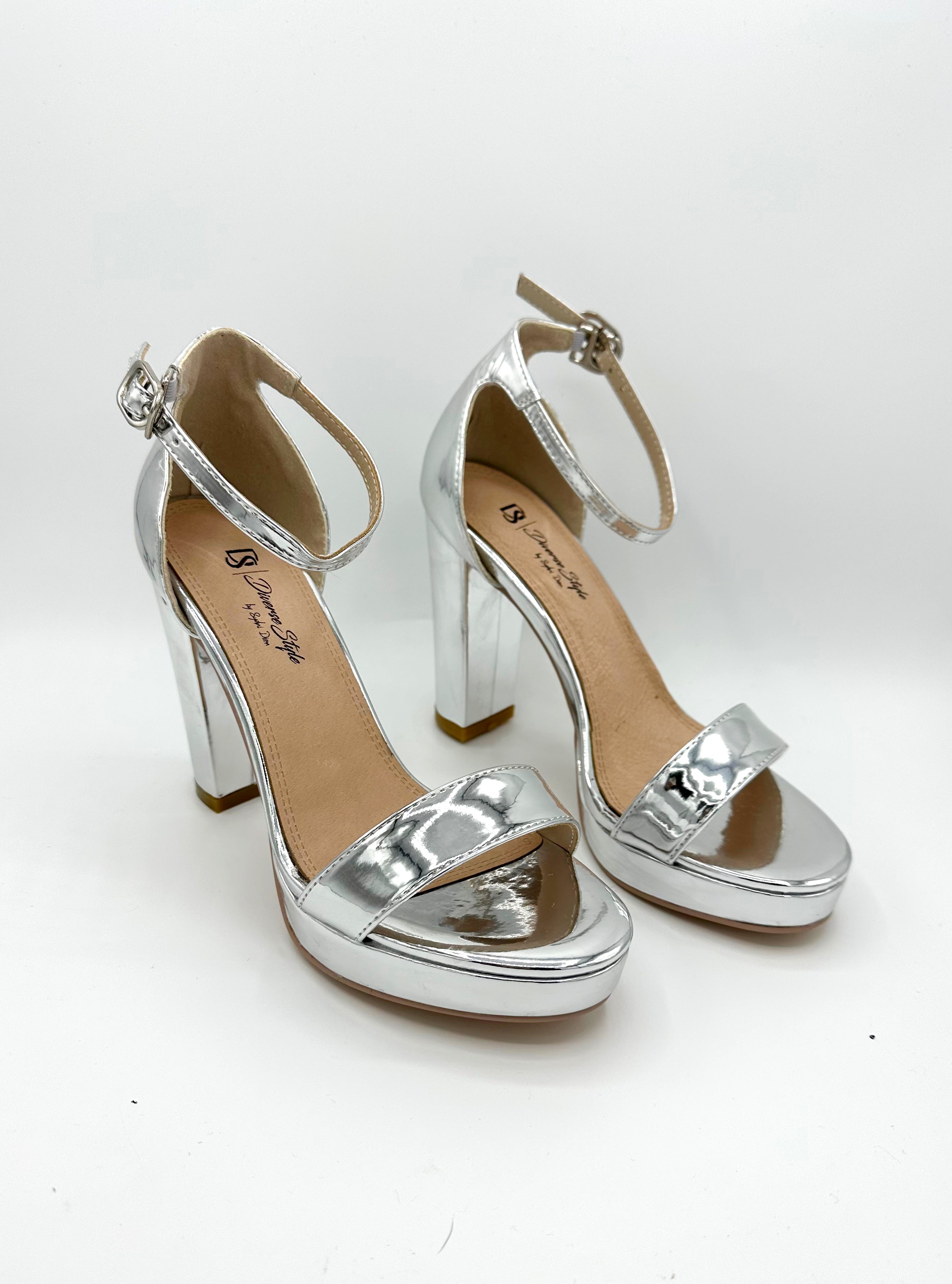 Silver Sandals - Silver Heels - Strappy Sandals - Bridal Shoes - Lulus