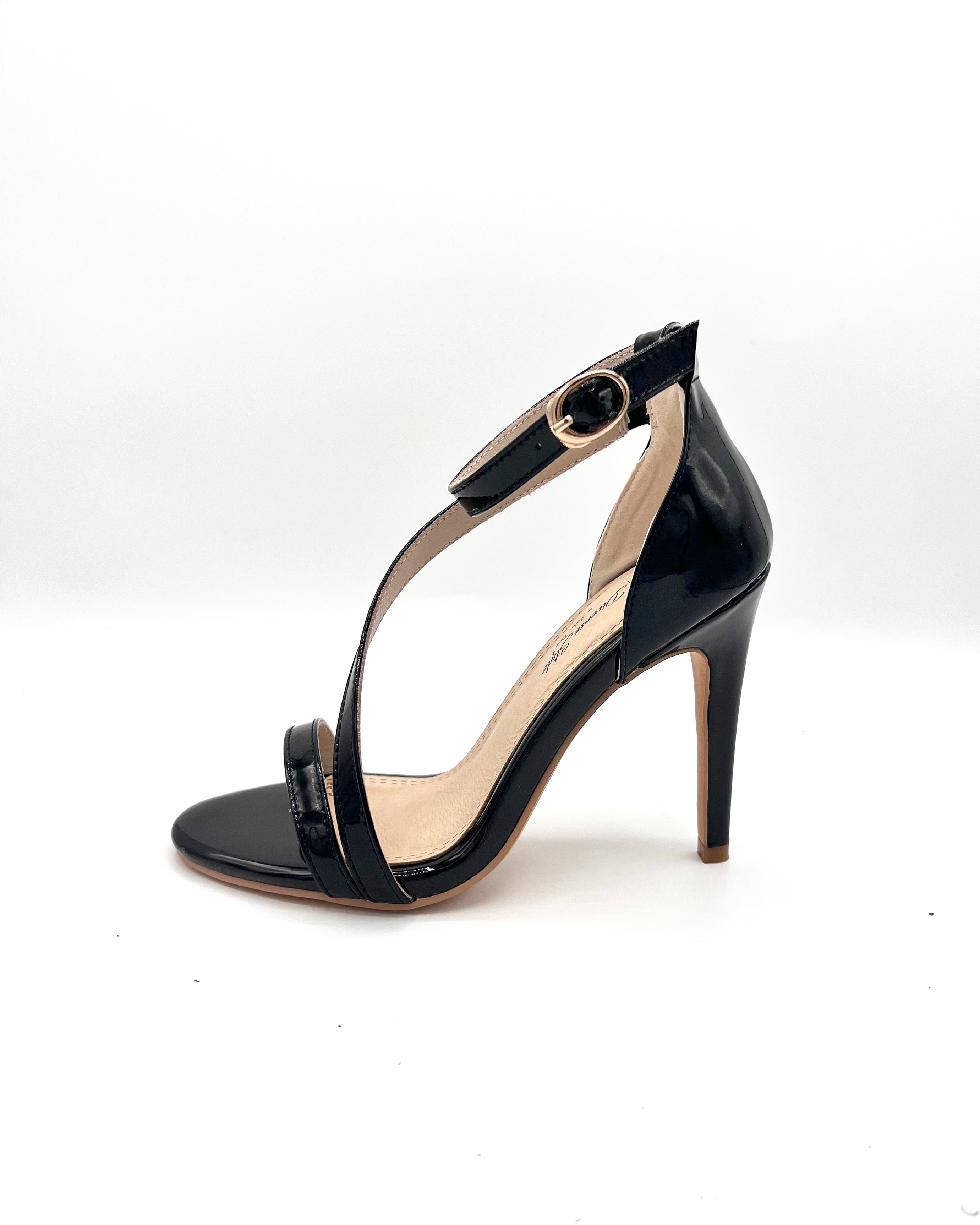 Crossover Strap Heel Onyx Diverse Style by Sydni Dion