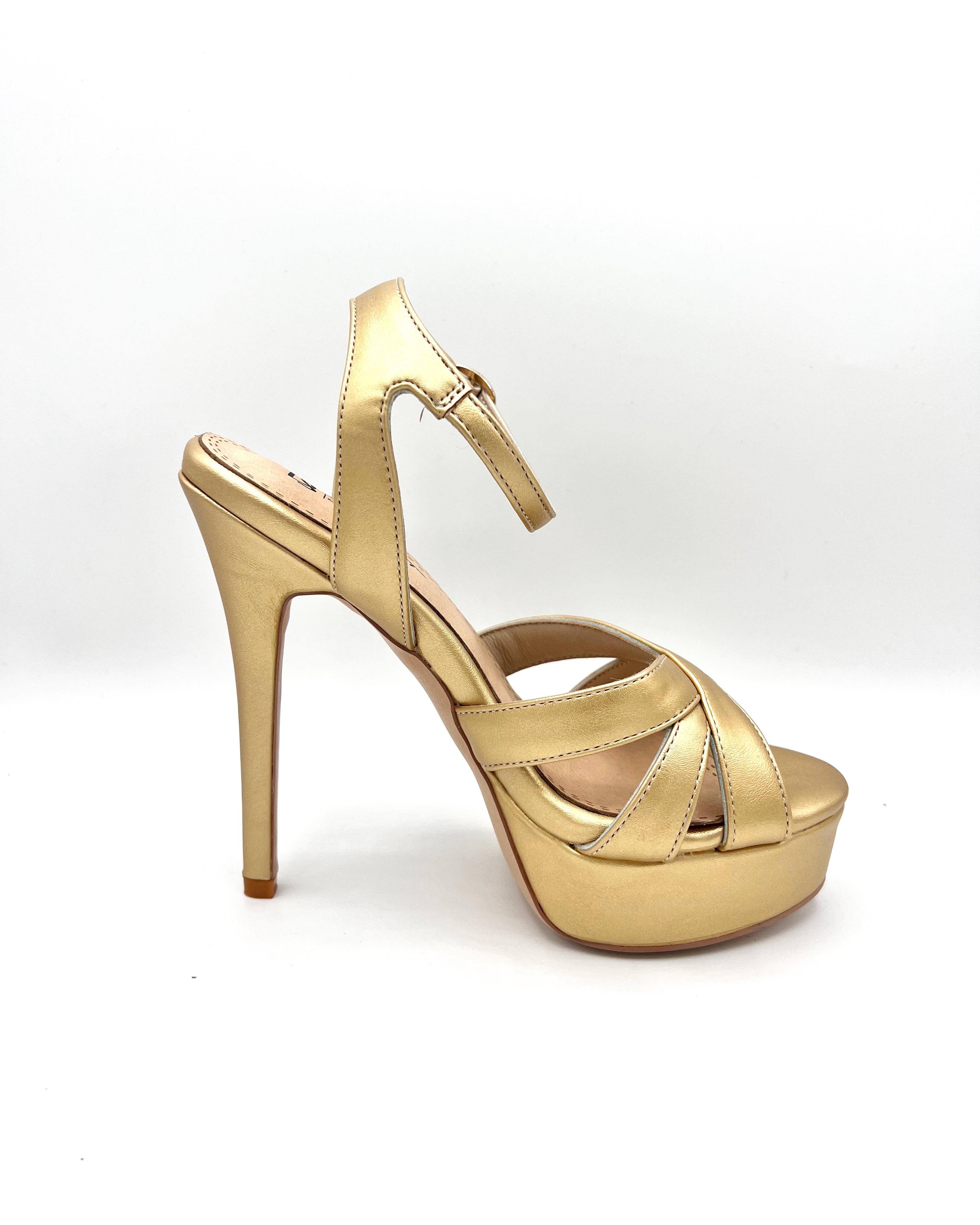 Unze London Gold Diamante Embellished Heeled Sandals India | Ubuy